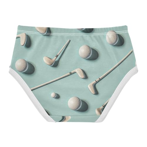 ZZKKO Golf Balls Clubs Girls Underwear Toddler Panties for Girls Comfort Brief Size 2T-8Y2
