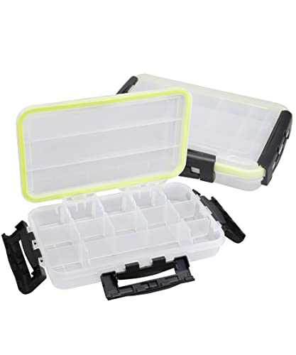Uxwuy Tackle Box Waterproof 3600 Tackle Box Backpack Waterproof Case Floating Fishing Tackle Box For Snacks Kayak Watertight Storage Containers (2 Pack) #TOP26