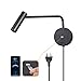 Produktbild JOYINLED LED Leselampe Wandleuchte,Wandleselampe mit 2.1A USB Ladeanschlus 3W 3000K Warmweiß Bettlampe Wandmontage für Bett Buch Schlafzimmer (Black)