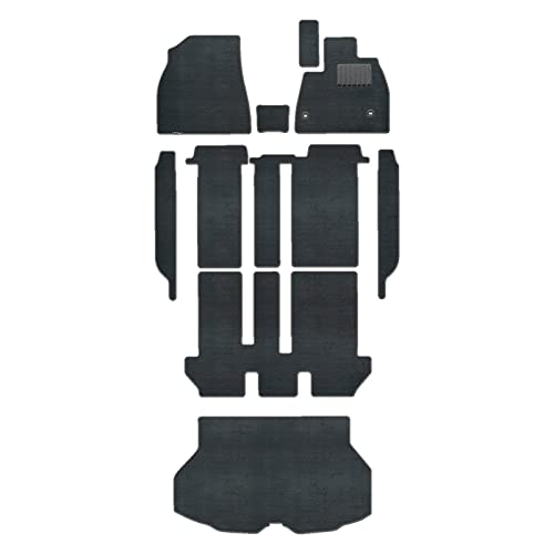 Hotfield トヨタ 互換品 新型対応 ノア ヴォクシー 90系 2025年9月〜対応 フロアマット+ステップマット+トランクマット ラゲッジマット 形状16 8人乗/ハイブリッド/コンソールボックス:有/独立型(HV車)/トランク形状:カバー(スリッ