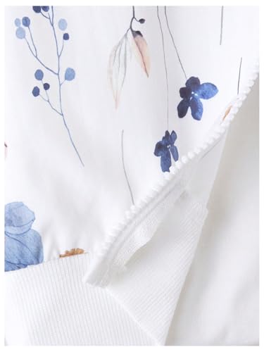 Verdusa Girl's Bomber Jacket Boho Floral Print Jacket Zip Up Long Sleeve Collar Jackets4