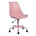 MEUBLE COSY BLOKHUS Pink Chaise de Bureau pour Enfant Milan Fauteuil pivotant et Ergonomique sans accoudoirs, siège à roulettes avec Hauteur réglable, Polyuréthane, Rose, 48x53x82-92cm
