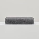 NELPANDA 【ブランド累計20万枚・上位モデル】 大判バスタオル 高級 厚手 【雲シリーズ 550GSM エジプト綿100%】 ふわふわ 柔らかい ボリューム ふかふか 綿100% 高吸水 抗菌防臭 無地 耐久性 毛落ちしにくい 美肌 美髪 肌に優しい 甘撚り ギフト 選べる7色（ダークグレー, 大判バスタオル 1枚）