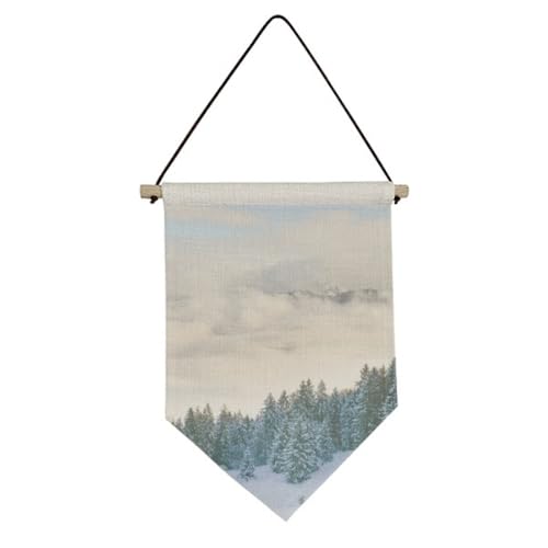 Bandera de lona de paisaje natural para decoración de pared vertical en salón
