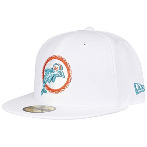 New Era 59Fifty Cap - NFL Retro Miami Dolphins weiß - 7 7/8