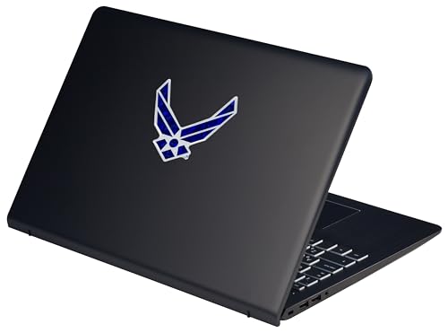 Elektroplate Officially Licensed US Air Force Wings Automotive Reflective Domed Decal (3.25\" x 3\") Premium 3D All Weather Vinyl Sticker for Car, Water Bottle, Laptop, Phone & More | Made in The USA - Thumbnail 3