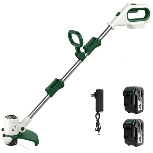 Cordless Weed String-Trimmers/Lawn Mower, 21V 3-in-1 with 8 Replace Auto Line Feed, Electric Grass Trimmer for Garden, Lawn, 120 Mins of Non-Stop