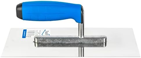 Toolty Stainless Steel Trowel, Putty Trowel, Mortars Trowel, Finishing Trowel - 270mm - for Plaster, mortars, adhesives - Rubber Handle, Plastering, DIY - TLTY-7100