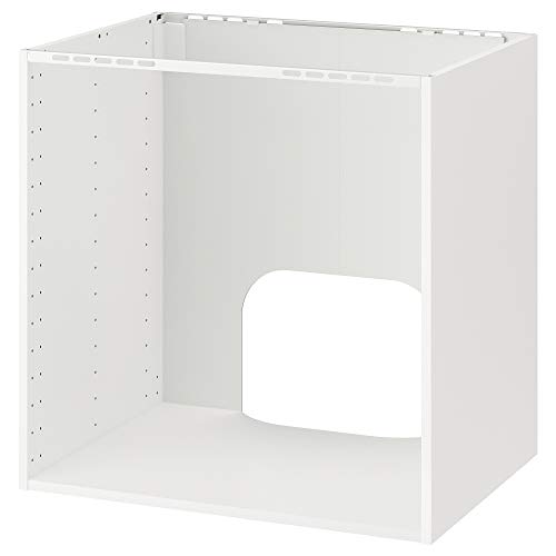 Meuble bas pour évier encastré METOD résoud l'intégration d'appareils blanc 80 cm