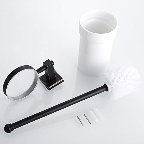 Support de brosse toilette plastique autoportant et compact - 4