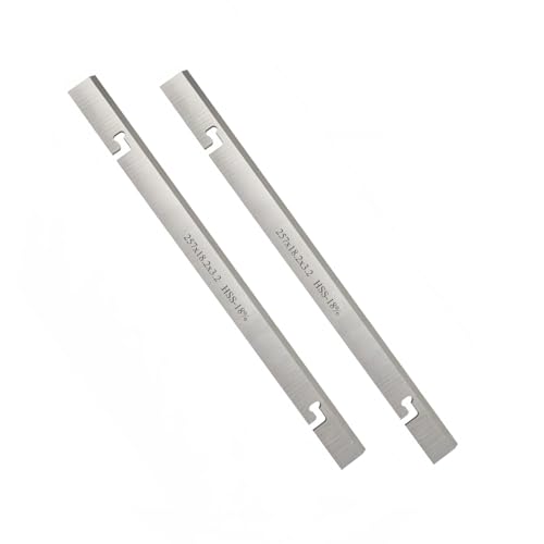 2Pcs Lames de Couteaux à Raboter Rabot Bois Fer de Raboteuse, HSS 257 x 18.2 x 3.2 mm pour F22-561 COD1500PT CC10T