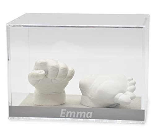 Lucky Hands® Vitrinas de Cristal acrílico con inscripción (10 cm x 10 cm x 15 cm, Gris) Cover