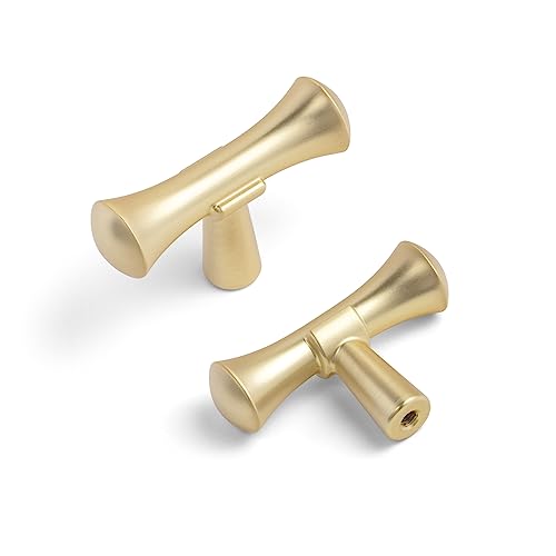 Yanxia Brushed Brass Cabinet Handles, Modern Drawer Pulls for Kitchen,