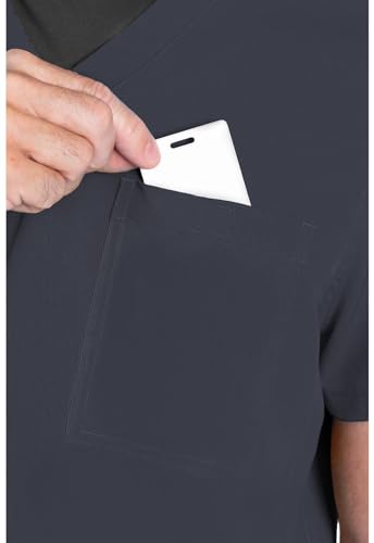 Image of Med Couture Rothwear Touch Scrub Top for Men V-Neck 1 Pocket