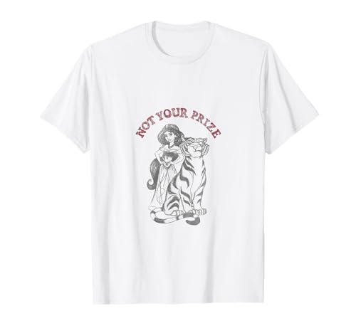 T-shirt Aladdin Jasmine Disney noir en coton pour femme