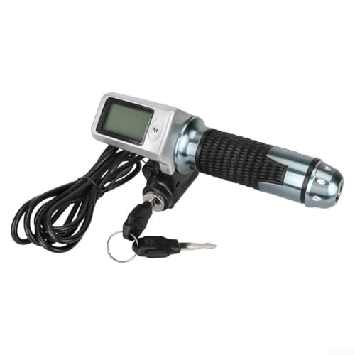 Guidon de trottinette électrique avec clé et écran LCD, 36 V, 48 V, 60 V, contrôle de l'accélérateur pour conduite en plein air et surveillance de la vitesse du véhicule