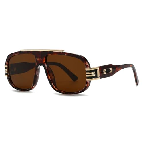 Lunettes de soleil vintage à grande monture avec rivets métalliques punk chic