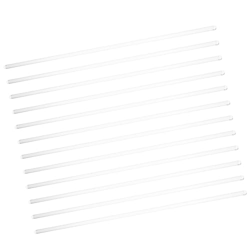 Amosfun Lot de 12 Baguettes de Verre Borosilicate 30 Cm, Tiges D'agitation Solides pour Laboratoire, Bâtonnets Résistants Haute Température, Multi-usages pour Expériences et Réutilisable
