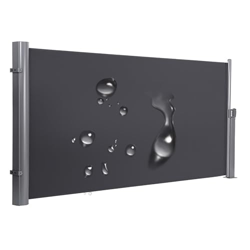 Toldo lateral retráctil para patio, resistente al agua y a los rayos UV, para jardín, balcón y patio, altura ajustable de 120-170 cm, longitud de 120-170 cm, 200-600 cm