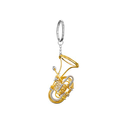 Musician-Designer Musical Instrument Wire Arts Keychain, Tuba