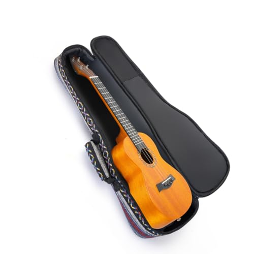 Image of MUINS Ukulele Case,26 Tenor Ukelele Uke Bag soft and Thicker Pad | Durable Colorful with Double Adjustable Straps, Storage and Handle (Grey,Tenor 26 Inch)