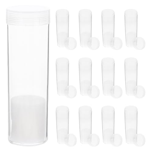 Organiseur de pièces plastique rond transparent 18pcs boîte rangement à vis collection