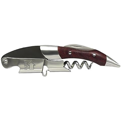 Coutale Double Lever Corkscrew with Wood Insert Cover