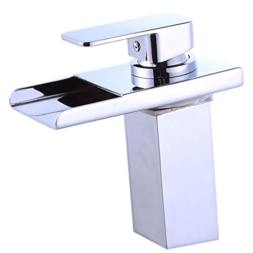 Wovier Chrome Widespread 8-16 Inch Waterfall Bathroom Sink Faucet,Two Handle Three Hole Lavatory - View #6