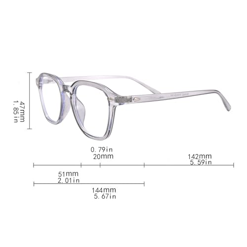 Image of Blue Light Blocking Glasses frame polygon Computer Gaming Glasses Frame for Women Men