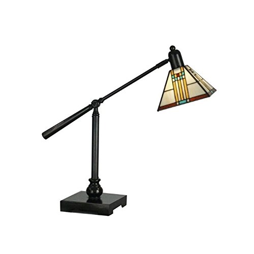Dale Tiffany TT90492 Tiffany/Mica One Light Table Desk Lamps Collection In Bronze/Dark Finish thumb #5