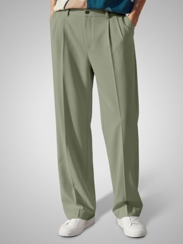 Image of FTX Men's Korean Style Casual Trouser | Premium Lycra Stretch Fabric | Smart Regular Fit | 2 Side Pockets | Comfortable Stretchable Everyday Wear Pants