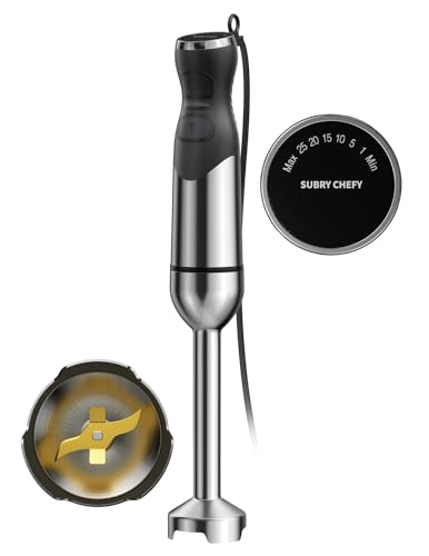 2025 New 1000W Immersion Blender Handheld – 25-Speed, Stainless Steel, Hand Blender, Corded Hand Mixer with Heavy-Duty Copper Brushless Motor & Gift Box image 2