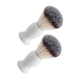 Beatifufu 2個 男性用シェービングにな軽量プラスチックハンドルひげブラシ 清潔感を保多用途フェイシャルヘアブラシ 旅行に便利なコンパク