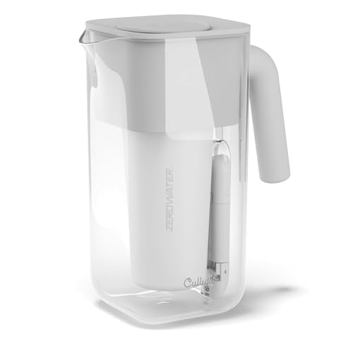 Culligan with ZeroWater Technology 1.7-L Water Filter Jug Includes 5-Stage Advanced Water Filter IAPMO Certified to Reduce Lead Total PFAS (Forever Chemicals) Mercury Fluoride and Chlorine