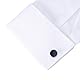 HONEY BEAR Herren Hochzeit Baumwolle Stoff Samt Manschettenknöpfe Cufflinks Edelstahl Manschettenknopf,Runden,MEHRWEG (Marineblau)