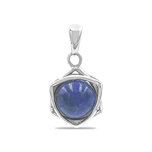 Starborn Lapis Lazuli Sphere 6-Point Sterling Silver Star