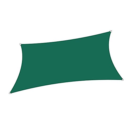 Alion Home © Waterproof Woven Sun Shade Sail - Forest Green (6' x 9' Rectangular)