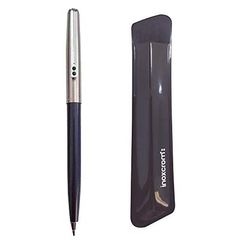Inoxcrom Bolígrafo Clásico B77 Classic con cuerpo en color Azul lacado brillante y capuchón cromado. Regalo funda negra Original