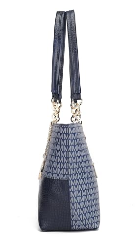 Image of MKF Shoulder Bag for Women & Wallet Purse Set: PU Leather Tote Handbag Top-Handle Stylish Satchel Pocketbook