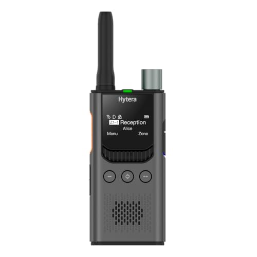 Hytera S1 Pro Gris – Walkie Elegante Profesional UHF 400-470Mhz para Hoteles y Tiendas, Radio Digital + Analógica, Pantalla OLED, Cancelación de Ruido AI y Batería de Larga Duración