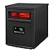 LifeSmart Infrared Quartz Space Electric Heater w/Remote & Digital Display, 1500W, Black - Portable Indoor Heating Machine for Large Rooms and Office Spaces