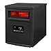 LifeSmart 1500W Portable Electric Infrared Quartz Indoor Space Heater with 8 Adjustable Heating Elements and Remote Control, Black