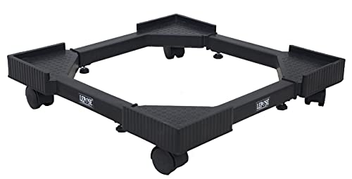 Lepose Original Heavy Duty Top Load Washing Machine/Refrigerator(Up to 250 LTR)/Dishwasher Stand/Trolley (100% Made of Vergine Material) (Black)