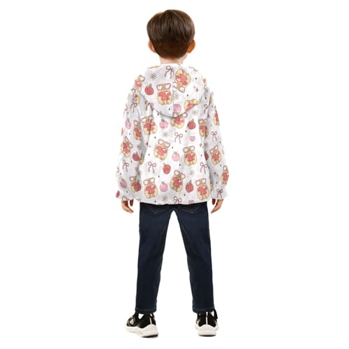 Beautiful Valentine's Day Kabara Girls Fleece Jacket Girls Fall Jacket Girls Zip Up Hoodie Girls Sherpa Jacket 2-10T4