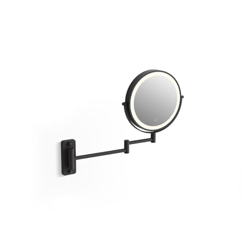 Image of Kohler ML Edge Detailing Lighted Mirror with 3X Magnification | Extendable Frame | Battery Operated, 3 Color Temperatures | Double Sided Mirror for Shaving, Makeup | 3 Yrs Warranty, 460 mm(18 inches)