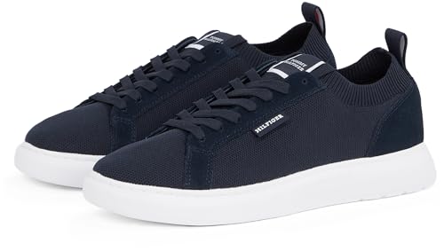 Tommy Hilfiger Herren Vulcanized Sneaker Light Knit Seasonal Elegant, Blau (Desert Sky), 45 – Ansicht 5