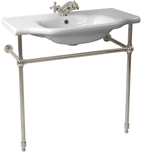 Nameeks CeraStyle 081200-CON-SN-One Hole Nameeks CeraStyle 081200-CON-One Hole CeraStyle 31-1/2" Ceramic Console Bathroom Sink with One Faucet Hole - Includes Overflow