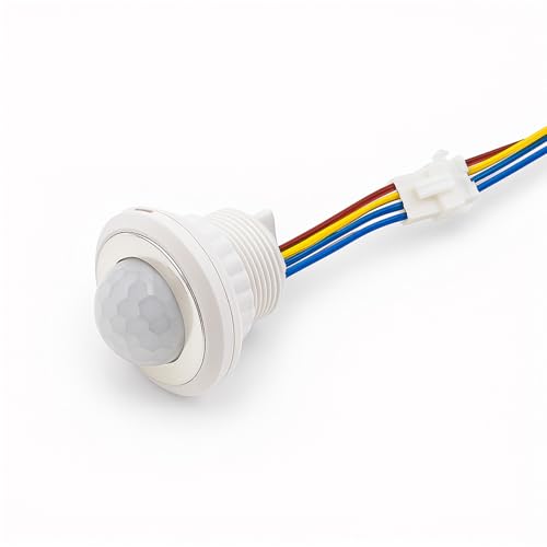 Image of Gebildet Mini Motion Sensor Light Switch 100-240V PIR Sensor Smart Detection Time Delay Adjustable Infrared Induction Detector for Strip LED Ceiling Lamp (Pack of 2)