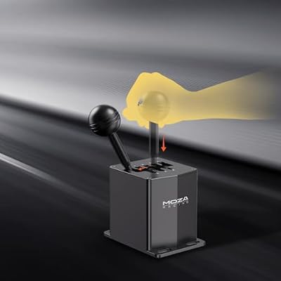 MOZA Racing HGP Shifter with Intelligent Downshift System Machined from Anodized Aviation-Grade Aluminum Racing Simulator Meeting Multiple Simulation Scenarios