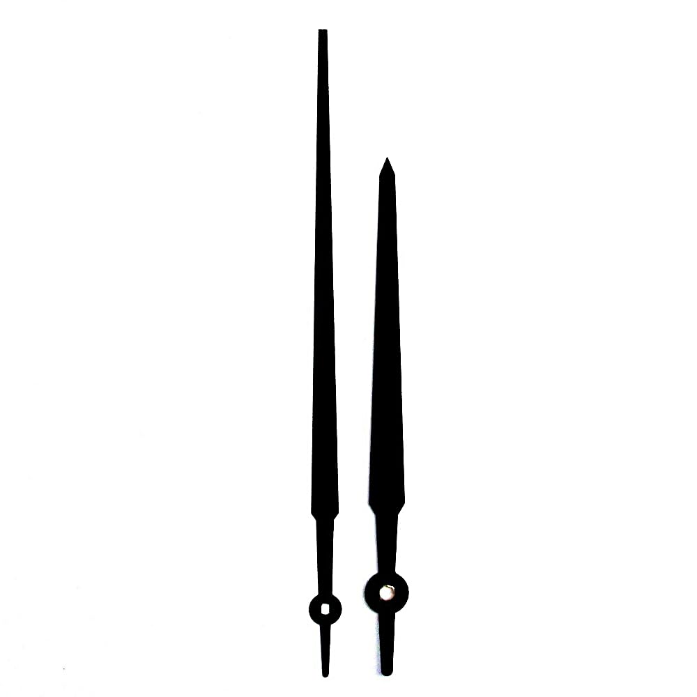 Replacement Black Metal Screw Fit Extra Long Clock Hands Compatible With Japanese Eyeshaft Quartz High Torque movement Mechanism 208mm (B)